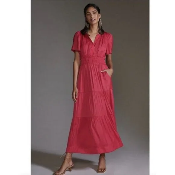womens sage green maxi dress The Linen V-Neck Maxi Dress